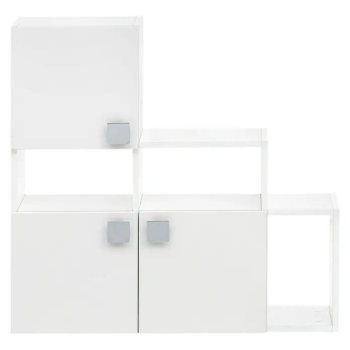 Schildmeyer Edia Regal - 82 x 21 x 80 cm, Weiß - Vorderansicht