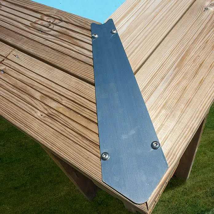 Gre Piscina de madera Vermela - 672 x 472 x 146 cm, Capacidad: 24,1 m³, Marrón claro
