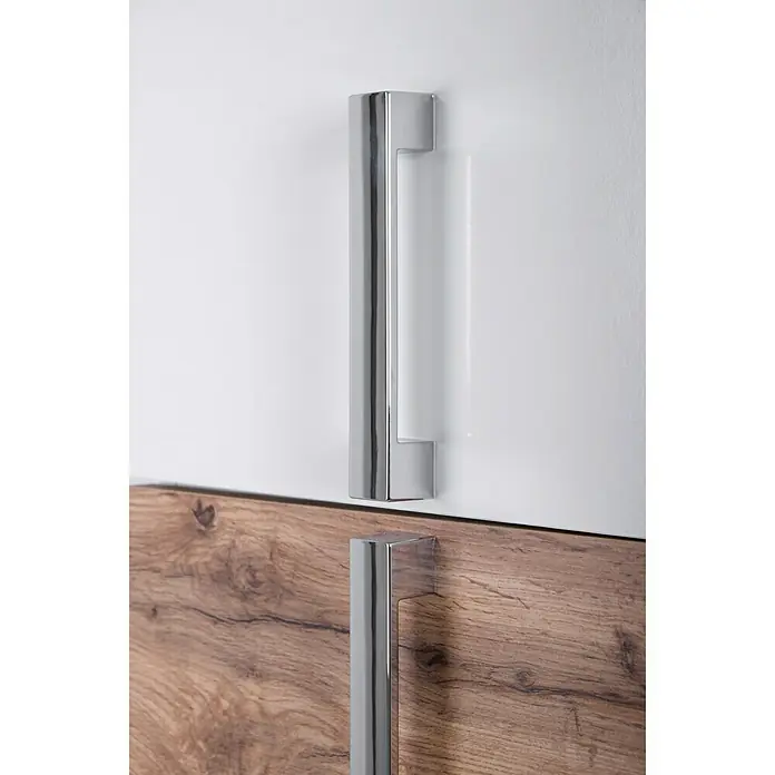 Schildmeyer Luca Hochschrank - 42 x 32 x 164 cm, Weiß/Wotaneiche - Detailaufnahme