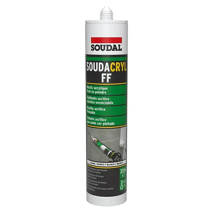 Soudal Masilla selladora Soudacryl FF - Blanco, Contenido: 300 ml