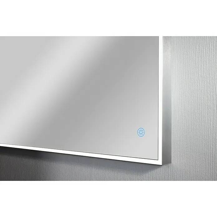 Camargue LED-Lichtspiegel Frame - Mit eckigen Kanten, 80 x 68 cm, Berührungssensor - Detailaufnahme