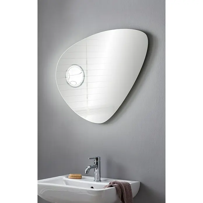 Camargue LED-Lichtspiegel Organic - 80 x 66 cm, Vergrößerungsspiegel - Stimmungsaufnahme