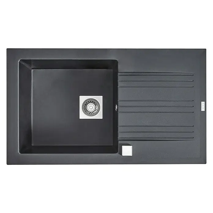 Carea Einbauspüle Muscade - 86 x 50 cm, 1 Becken, CAREAgranit®, Schwarz