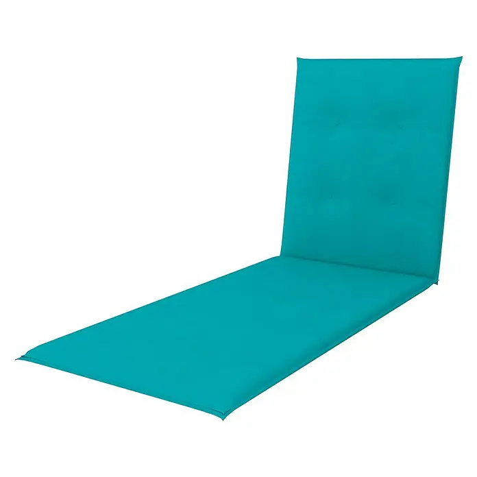 Doppler Gartenmöbel-Auflage Look - Türkis, L x B x H: 195 x 58 x 4 cm, Liegenauflage, Polyester