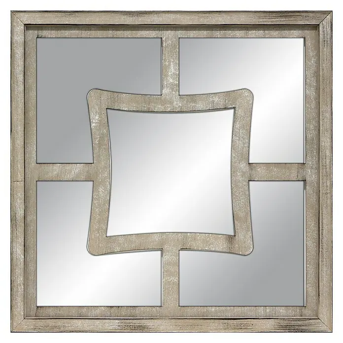 Espejo Mosáico Pune - 70 x 70 cm, Piedra