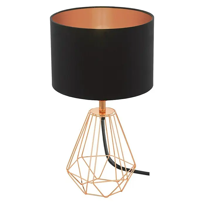 Eglo Carlton 2 Lámpara de sobremesa - 60 W, L x An x Al: 16,5 x 16,5 x 30,5 cm, Rosa dorado, E14