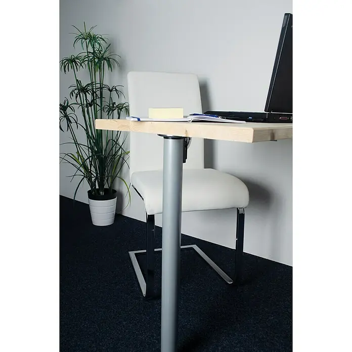 Element System Postolje za namještaj - Ø x V: 50 x 700 mm, Bijelo-aluminij, Nosivost: 50 kg
