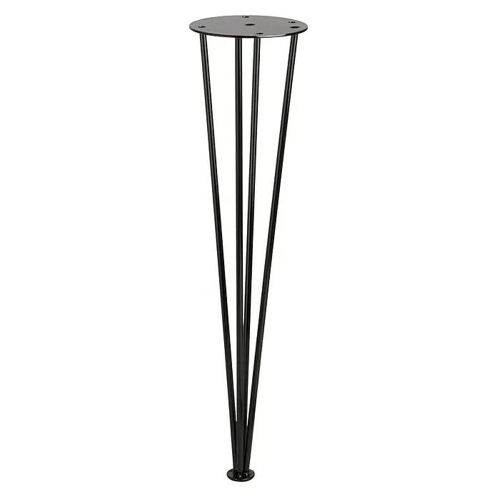 Möbelfuß Hairpin mit Fuß - Ø x L: 100 x 400 mm, Schwarz