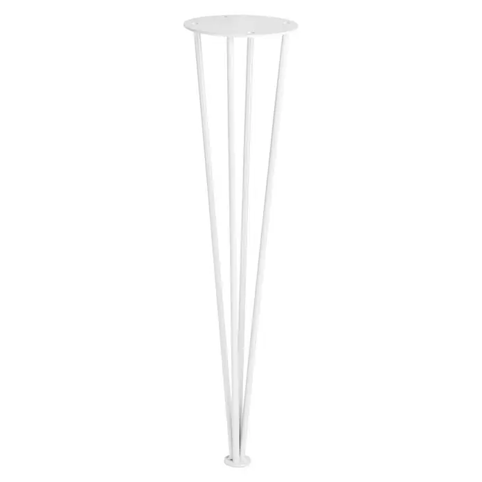 Möbelfuß Hairpin mit Fuß - Ø x L: 100 x 400 mm, Weiß