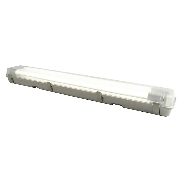 Luceco Regleta estanca LED Eco Climate T8 - 20 W, Largo: 66,1 cm, Color de luz: Blanco neutro, IP65