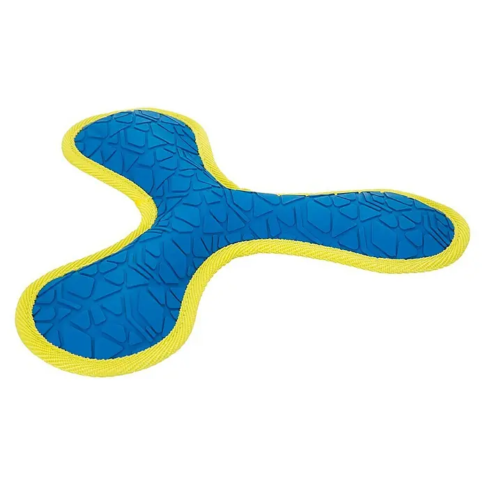 Beeztees Fetch Juguete para perros Estrella - Goma, Azul/Amarillo