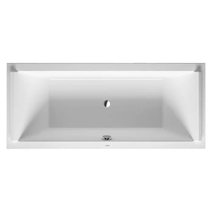 Duravit Starck 1 Badewanne Typ 3 - 180 x 90 cm, Sanitäracryl, Weiß - Vorderansicht