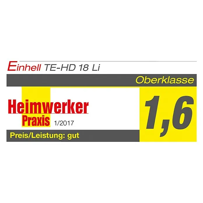 Einhell Power X-Change Akku-Bohrhammer TE-HD 18 Li-Solo - 18 V, Ohne Akku, Leerlaufdrehzahl: 0 U/min - 1.100 U/min