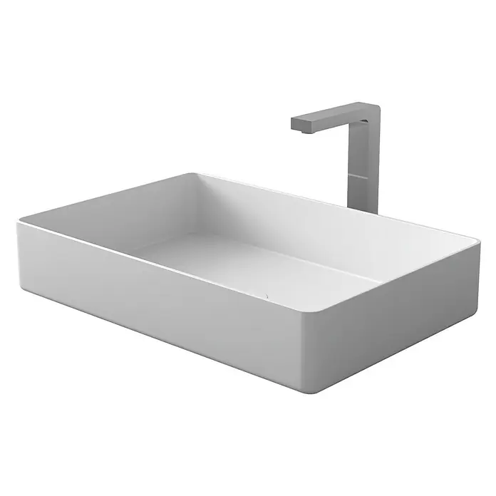 Camargue Lavabo Molí - 58 x 38 cm, Con esmalte antibacteriano, Blanco