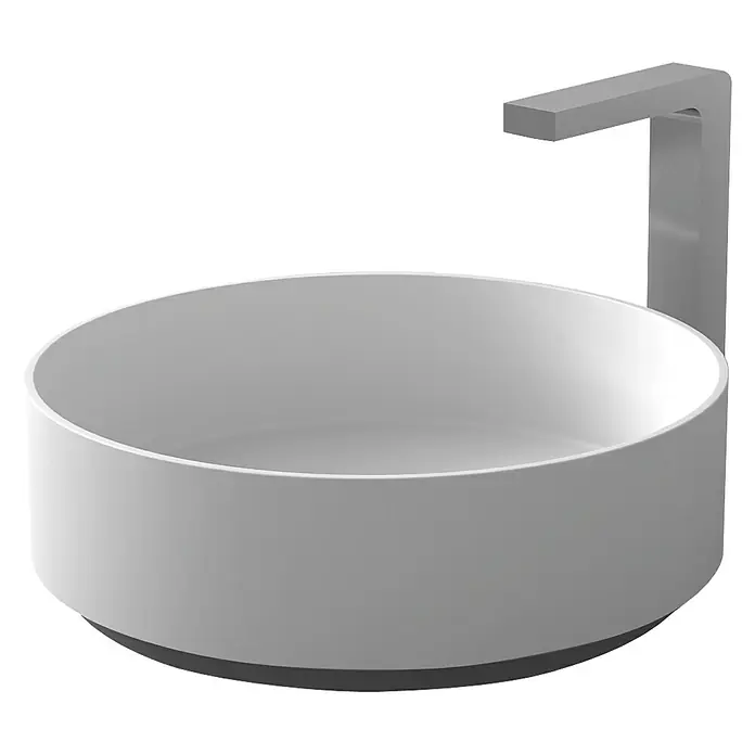 Camargue Lavabo Salinas - 38 x 38 cm, Con esmalte antibacteriano, Blanco