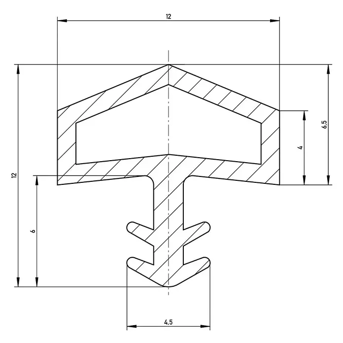 Solid Elements Türdichtung - Beige, 5 m x 12 mm x 12 mm, Geeignet für: Holzzargen