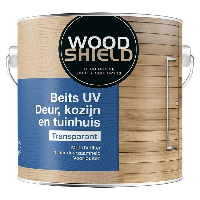 Wood Shield Houtbeits Transparant - Vochtregulerend, Transparant, 2,5 l