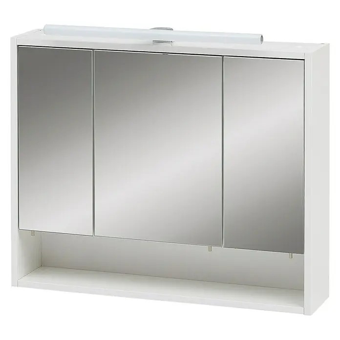 Schildmeyer Sailor LED-Spiegelschrank - B x H: 70 x 60,5 cm, Mit Beleuchtung, Spanplatte, Weiß - Rechte Seitenansicht