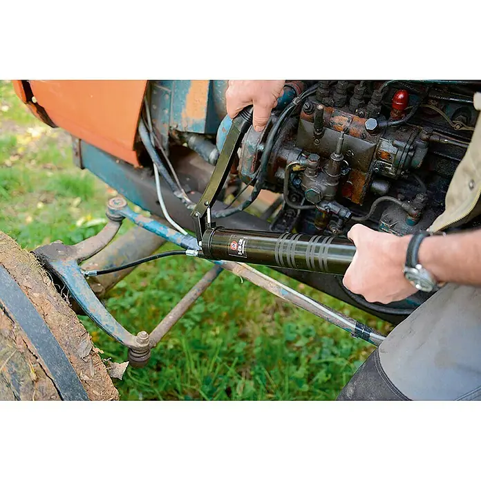 3 en 1 Bomba manual - Apto para: Cartuchos de grasa convencionales