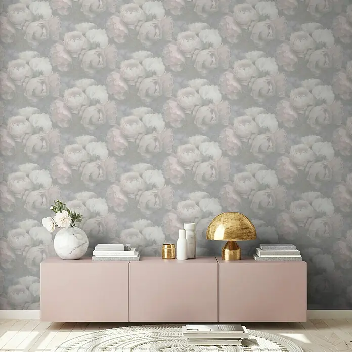 AS Creation New Walls Vliestapete Rose - Weiß/Rosé, Floral, 10,05 x 0,53 m - Stimmungsaufnahme