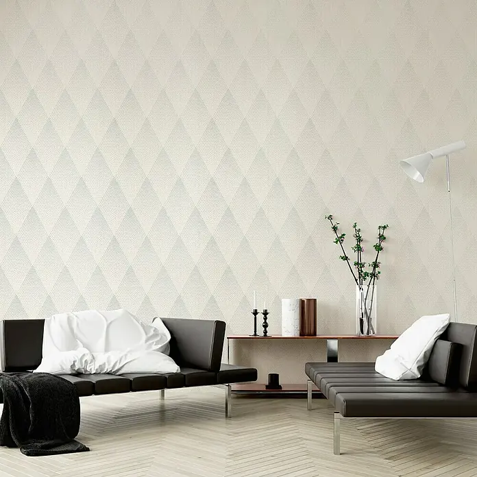 AS Creation New Walls Vliestapete Rhombus - Weiß, Grafisch, 10,05 x 0,53 m - Stimmungsaufnahme