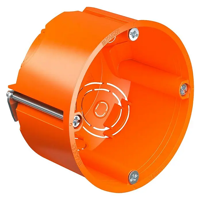 Kaiser Hohlwanddose - 61 x 68 mm, 1-fach, Orange, 1 Stk.