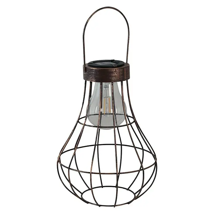 Luxform Solarna viseća svjetiljka Manchester - LED, Crne boje, Bakar, Prozirno, Ø x V: 19,8 cm x 270 mm