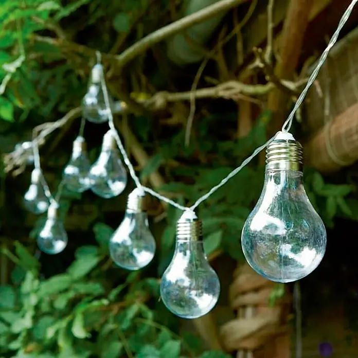 Luxform Guirnalda luminosa LED de bombillas - Para exterior, 300 cm, 10 luces, Color de luz: Blanco neutro