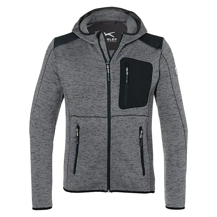 Kübler Strickjacke Light - Konfektionsgröße: S, Grau/Schwarz - Vorderansicht
