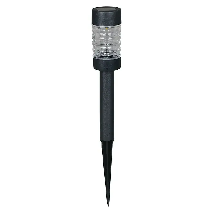 Luxform Solarleuchte Rennes - Erdspieß, Ø x H: 6,2 cm x 435 mm, Transparent, Schwarz, LED