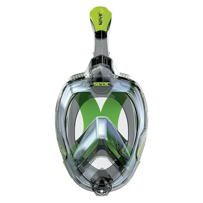 Seac Sub Máscara de Snorkel Magica - S/M, Policarbonato, Negro/lima