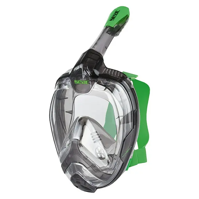 Seac Sub Máscara de Snorkel Magica - S/M, Policarbonato, Negro/lima