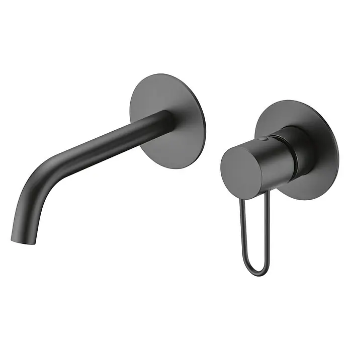 Imex Milos Grifo de lavabo empotrado - Negro, Mate