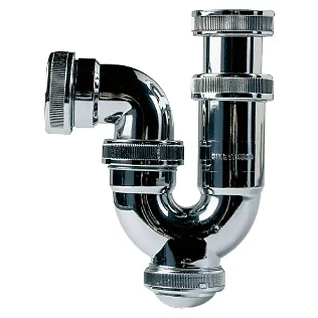 Sifón curvo para fregadero, lavabo o bidet