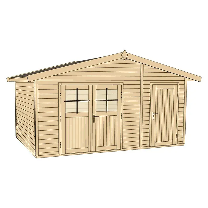 Weka Drvena vrtna kućica Palermo - 28 mm, 9,4 m², Nusprostorija