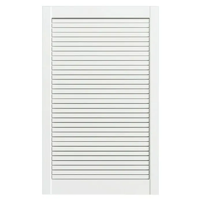 Lamellentür - B x H: 394 x 717 mm, Art Lamellen: Geschlossen, Weiß - Vorderansicht