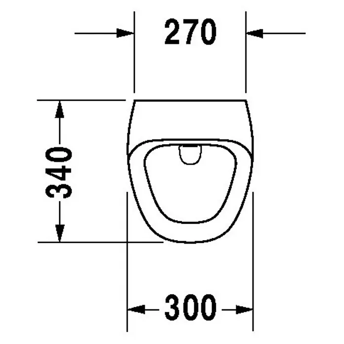 Duravit DuraStyle Urinal - Batteriebetrieben, Mit Spülrand, Unbeschichtet, Zulauf: Hinten, Absaugspülung, Ohne Zielobjekt