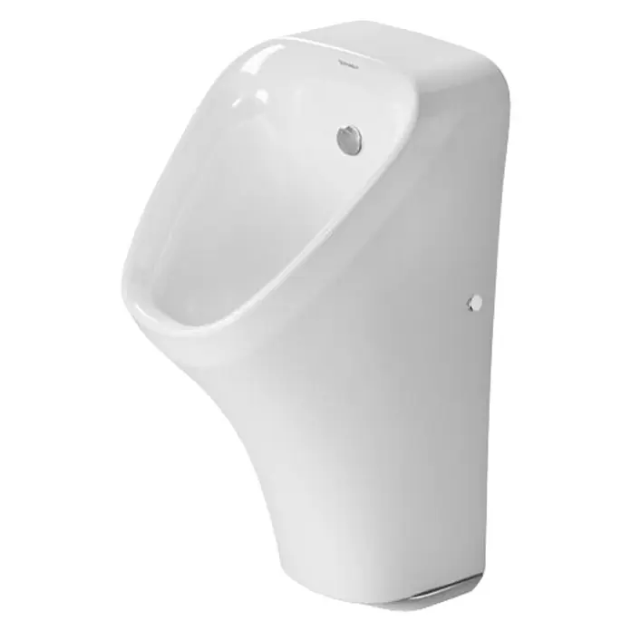 Duravit DuraStyle Urinal - Batteriebetrieben, Ohne Spülrand, Unbeschichtet, Zulauf: Hinten, Absaugspülung, Mit Zielobjekt - Vorderansicht