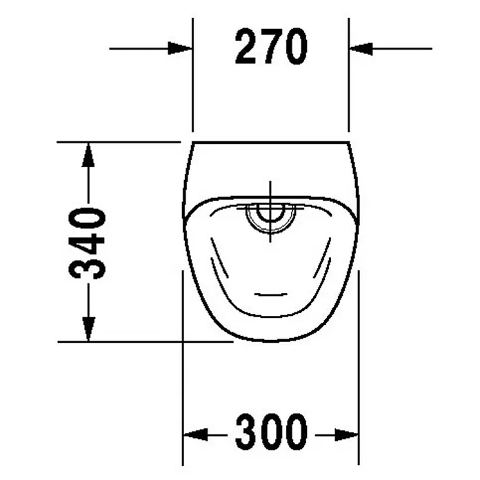 Duravit DuraStyle Urinal - Batteriebetrieben, Ohne Spülrand, Unbeschichtet, Zulauf: Hinten, Absaugspülung, Ohne Zielobjekt
