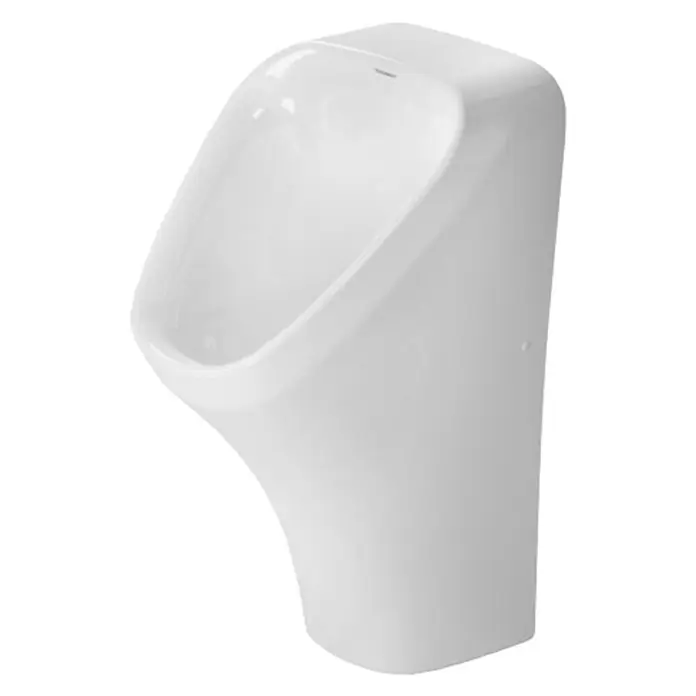 Duravit DuraStyle Urinal - Ohne Spülrand, Unbeschichtet, Wasserlos, Farbe: Weiß, Mit Zielobjekt - Vorderansicht