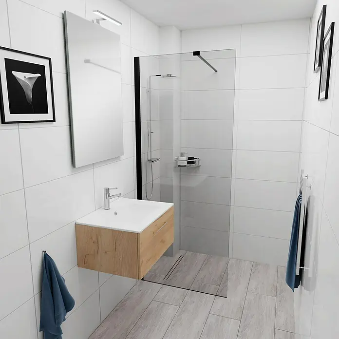 Camargue Espacio Kupaonski ormarić za nasadni umivaonik - 60 x 46 x 30 cm, 1 ladica, Doce - Živopisni prikaz