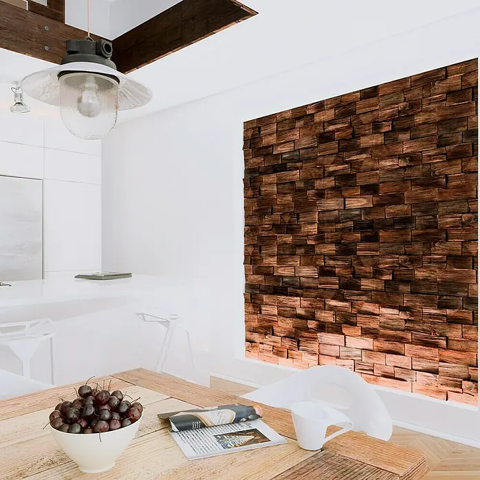 Holzpaneel Axen I - Kiefer, 780 x 190 mm, Stärke: 6 mm - 17 mm, 4 Paneele
