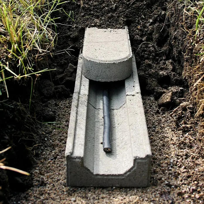 Kameni kanal za kabel - 20 x 12,2 x 5,9 cm, Beton