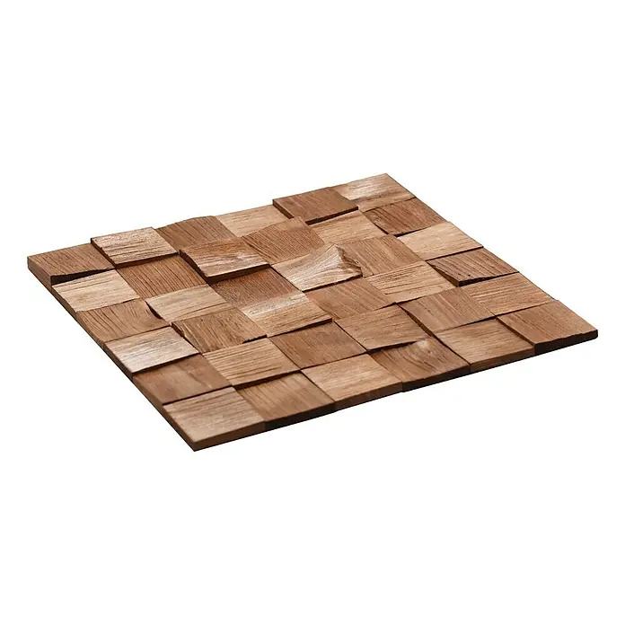Holzpaneel Quadro II - Kiefer, Miniquadrate, 380 x 380 mm, Stärke: 11 mm - 13 mm, 4 Paneele - Ansicht von oben