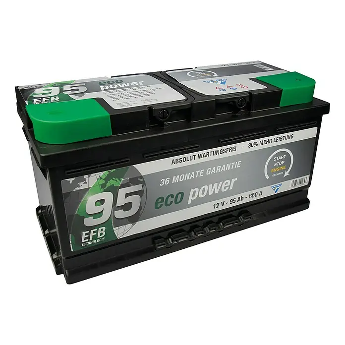 Cartec Autobatterie - 95 Ah, Spannung: 12 V - Linke Seitenansicht