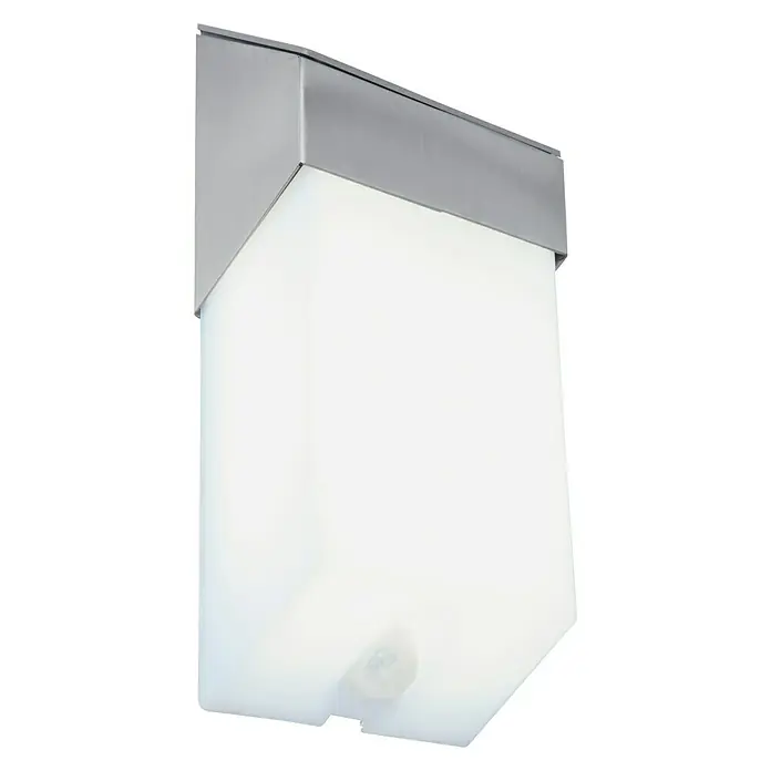 Lutec Aplique solar para exterior con sensor - Detector de movimiento, Blanco neutro, IP44