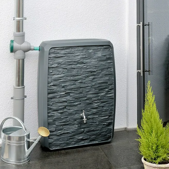 Regentonne Multitank - 250 l, Anthrazit - Vorderansicht