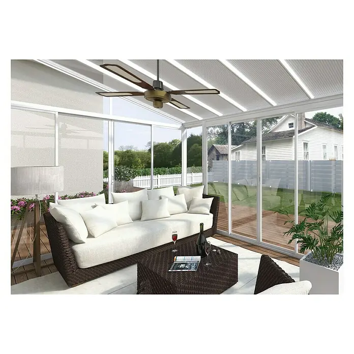 Palram – Canopia Wintergarten San Remo - B x T x H: 5,46 m x 3 m x 3,1 m, Verkehrsweiß
