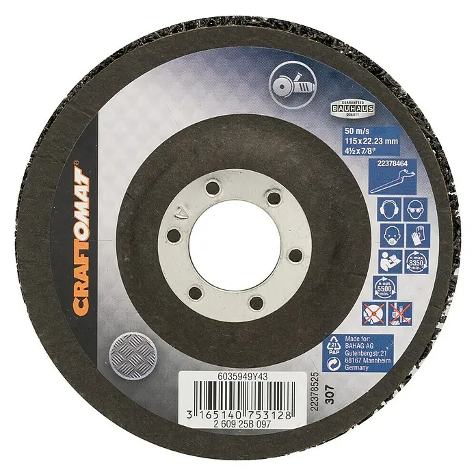 Craftomat Ploča za čišćenje - Promjer: 115 mm - Pogled sprijeda