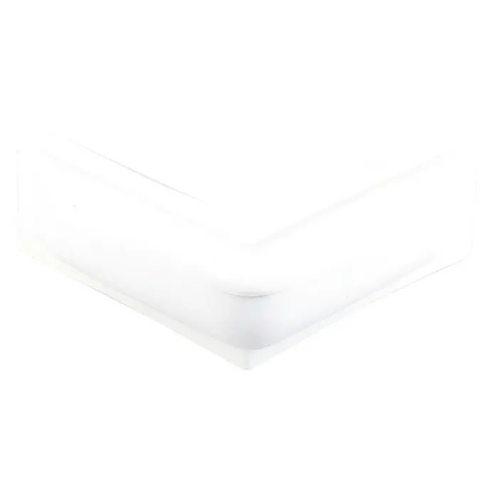Talamex Stegfender - 7 x 25 x 10 cm, Eckig, Weiß, Kunststoff - Vorderansicht